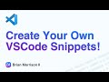 Create Your Own VSCode Snippets! • Snippet Generator Plugin