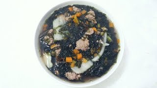 Seaweed Soup Recipe/​សម្លរជីឆាយ-Som Lor Chi Chhay