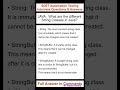JAVA : What are the different string classes in Java? SDET Automation Testing Interview Questions