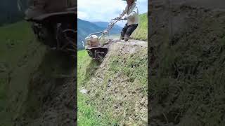 Creative Farmer Idea Skill to move tractor easily #farming #shorts