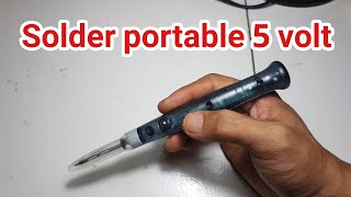 solder portable tanpa kabel listrik cukup usb 5v Soldering Iron Professional BT-8U 5 volt 8 watt