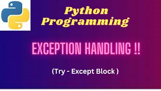 3. Python Exception Handling - PART- 1 - #pythonprogramming #pythontutorialforbeginners
