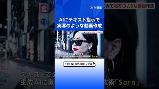 テキスト指示で動画生成 OpenAIが新技術「Sora」を公開　まるで実写のような動画を作成｜TBS NEWS DIG #shorts