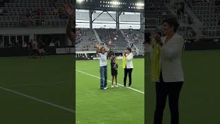 Give it up for our honorary captain, USWNT legend, Michelle Akers! 💛  #nwsl #uswnt  | 09.07.24