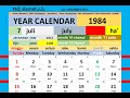 calendar year 1984 calendar blog eclipse education music entertainment inggeris