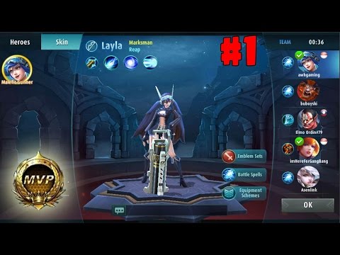 (Jugabilidad) Mobile Legend: Bang Bang #1 Juega a Layla (MVP)