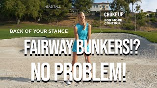 HOW TO HIT OUT OF A FAIRWAY BUNKER! CLAIRE & PARIS GIVE THEIR TIPS AND TRICKS!