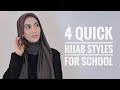 Easy Back To School Hijab Tutorial | 4 Quick Hijab Styles