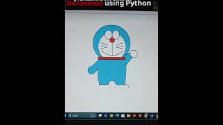 Doraemon by using python code #cartoon #coding #shorts