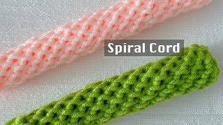 螺旋纹包带｜手提包带｜How to Crochet Spiral Cord / Rope / Bag Handle ｜Connieconnie