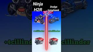 Ninja h2r 🆚 Dodge tomahawk ❓#shorts