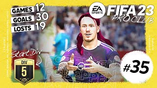 #35【FIFA23】プロクラブDivision1への道【※配信後、試合経過チャプターあり】