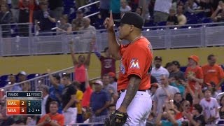 BAL@MIA: Ramos records the save to secure 5-2 win