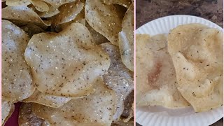 Chawal ke papad  ( rice flour papad or papdi )