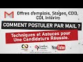 Comment Postuler aux Offres d'emplois par mail