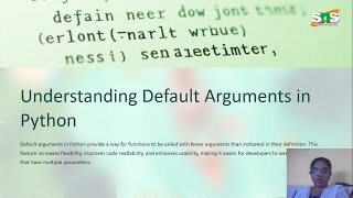 Video Lecture Series - Default Arguments - Problem Solving using Python | SNS Institutions