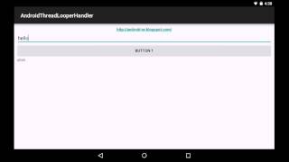 Android example: pass string between threads, in Bundler