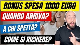 BONUS SPESA 1000 euro: a chi spetta e come richiedere il nuovo bonus.