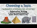 Informative Writing - Choosing a Topic