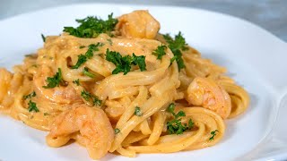 Pasta Con Camarones En Crema De Chipotle | Receta Facil