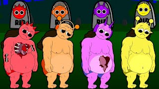 FAT INCREDIBOX SPRUNKI R.I.P SAD STORY! OREN RADDY DURPLE SIMON Cartoon Animation