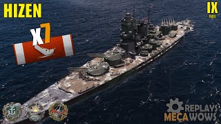 Hizen 7 Kills \u0026 136k Damage | World of Warships Gameplay