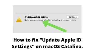 how to fix update apple id settings on mac