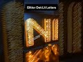 mirror gold 3d letters with glitter u0026 led – stunning shiny signage