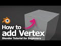 How to add vertex on edge and on face in Blender, tutorial for beginners