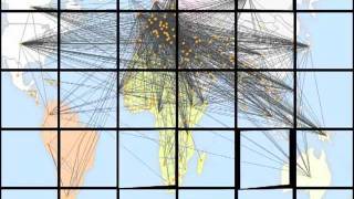 Dynamic Network Visualization - Wars on Earth over time (1816-2001)