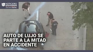 Partido en dos: así quedó este auto deportivo de lujo tras accidente mortal en Texas