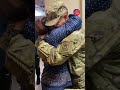 Soldier hides in pantry to surprise mom after returning home #shorts