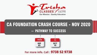 03-Sep-2020 | Session 2 - 11:00 - 1:00 : Accounts | CA Foundation Nov 2020 Crash Course