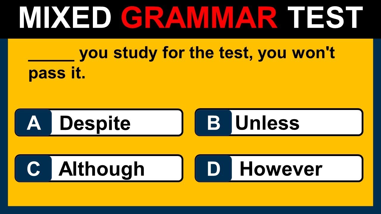 Mixed English Grammar Quiz | 4 | CAN YOU PASS THIS TEST? - YouTube