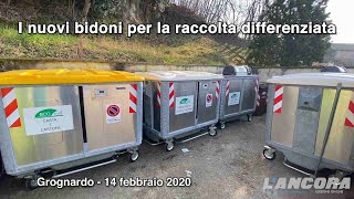 Grognardo - I nuovi bidoni per la raccolta differenziata