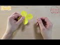 【折り紙】実に簡単な菜の花✨how to make paper canola flower rapeseed 유채꽃 油菜花 花 फूल 折り方 おりがみ origami 摺紙 종이 easy diy