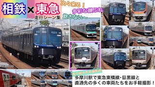 【複々線を駆けろ！】相鉄車＆新横浜直通も！ 多摩川駅で東急東横線･目黒線をお手軽撮影！ 超多彩な車種が行き交う☆ 相鉄20000系､東急5000系列(SDGsトレインも！)メトロ車､都営車なども登場！