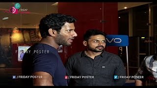 Actor vishal with Telugu Celebrities At Abhimanyudu Premier Show | Friday Poster