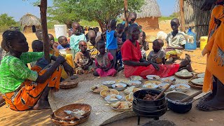 African village life#cooking  Village food Samp with Chicken  and pumpkin for Lunch