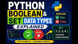 Python Boolean and Set Data Types Explained #Python #PythonProgramming #LearnPython #PythonTutorial