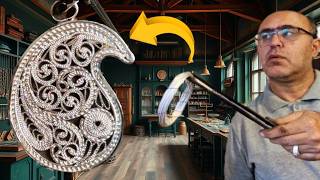 Making jewelry with copper or silver with master Kazemian, Persian Filigree ♥️