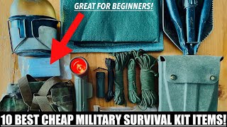 Why These Are The 10 Best \u0026 Cheap Military Survival Kit Items For Beginners!