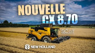 NOUVELLE Moissonneuse-Batteuse CX 8.70 New-Holland chez ETA AVENANT avec SICOIT !