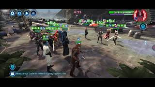 SEE/Armorer/GBA/Thrawn/SET (35% H) fails vs. Cere/Malicos/ATF/Cal/KRU (L9 Fulcrum): no Beskar