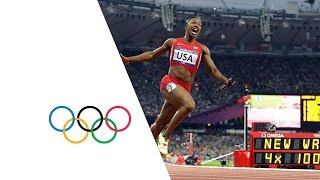 USA Break Women's 4 x 100m Relay World Record - London 2012 Olympics