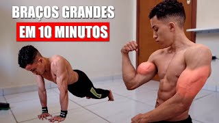 TREINO DE 10 MINUTOS (EM CASA, SEM EQUIPAMENTOS) PARA OBTER BRAÇOS GRANDES