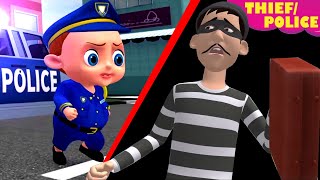 Baby Police Chase Thief | Snatched Old Man's Suitcase + More Nursery Rhymes & Kids Song |Baby Songs
