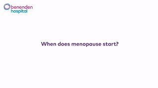 When does menopause start?