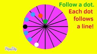 Crazy Circle Illusion with Different Colored Dots
