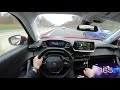 2020 peugeot 2008 puretech 100 1.2l 101 ps top speed autobahn drive pov